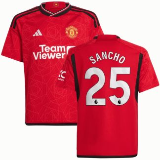 Manchester United Hjemmebanetrøje 2023-24 Rød Kortærmet Sancho 25