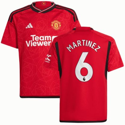 Martinez 6 Manchester United Hjemmebanetrøje 2023-2024 Rød Kortærmet
