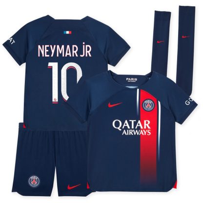 Neymar Jr 10 Paris Saint-Germain Hjemmebane Fodboldtrøje 2023/24 Kortærmet til Børn