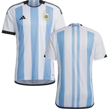 Billige Fodboldtrøjer Argentina Hjemmebanetrøje VM 2022 Kortærmet til mænd