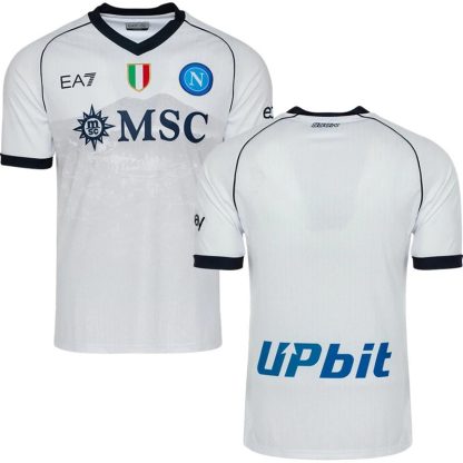 Billige Fodboldtrøjer SSC Napoli Udebanetrøje 2023/24 Hvid Kortærmet