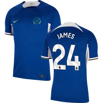Chelsea Hjemmebanetrøje 2023/24 Blå Kortærmet med James 24 tryk