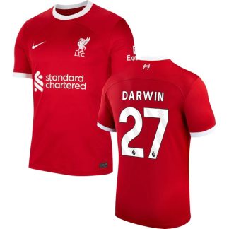 Darwin 27 Liverpool FC Hjemmebanetrøje 2023/24 Rød Kortærmet
