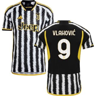 Juventus Vlahović 9 Hjemmebanetrøje 2023-24 Kortærmet för män