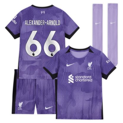 Alexander-Arnold 66 Liverpool 3. Trøje 2023/24 Kortærmet + korte bukser til børn