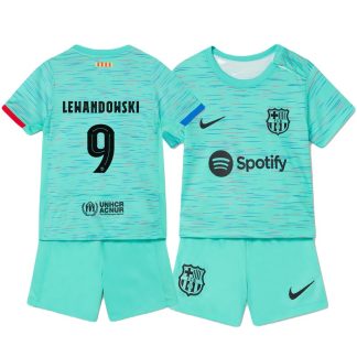 FC Barcelona 3. Trøje 23/24 Kortærmet Lewandowski 9 Fodboldtrøjer til børn