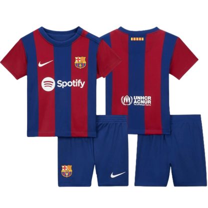 FC Barcelona Hjemmebane fodboldtrøjer 23/24 kortærmet trøjer til børn