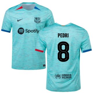 Mænd Fodboldtrøjer Barcelona Tredjetrøje 2023/24 Kortærmet med Pedri 8 tryk