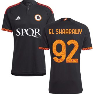 AS Roma Tredjetrøje 2023-2024 Kortærmet med El Shaarawy 92 tryk
