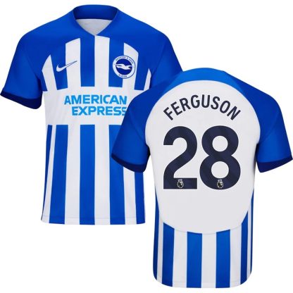 Brighton & Hove Albion Hjemmebanetrøje 23/24 Blå Kortærmet Ferguson 28