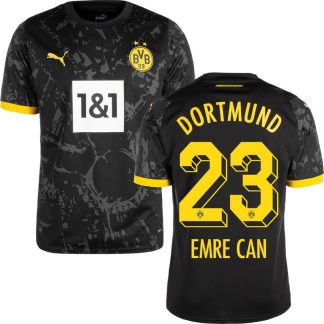 Fodboldtrøjer Dortmund Udebanetrøje 2023-2024 Sort Kortærmet Emre Can 23