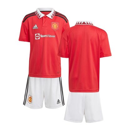 Fodboldtrøjer til børn Man Utd Hjemmebanetrøje 2022/23 Kortærmet + korte bukser