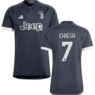 Chiesa 7 Juventus Tredjetrøje 2023/24 Grå Kortærmet