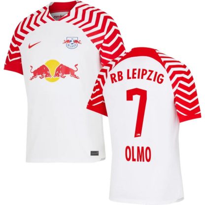 Fodboldtrøjer RB Leipzig Hjemmebanetrøje 2023/24 Kortærmet med Olmo 7 tryk