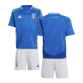 Italien Børn Hjemmebanetrøje 2024-25 Kortærmet + korte bukser