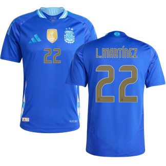 Argentina 24/25 Blå Udebanetrøje med L.Martínez 22 Tryk til salg