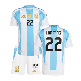 Argentina L.Martínez 22 Hjemmebane Børnesæt til Copa América 2024