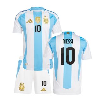 Argentina MESSI 10 Børn Hjemme Copa América 2024 trøjesæt