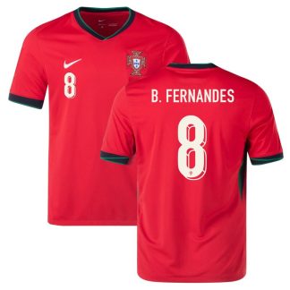 B.Fernandes 8 Portugals hjemmebane landsholdstrøje til EURO 2024