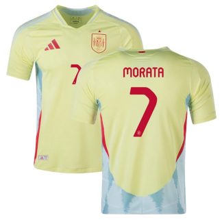 Billige Fodboldtrøjer Morata 7 Spanien Udebanetrøje 2024-2025
