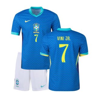 Køb Brasilien Copa América 2024 udebanesæt til børn med Vini Jr 7 tryk