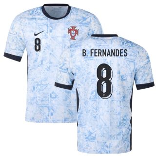 Portugal Udebanetrøje EURO 2024 Kortærmet med B.Fernandes 8 tryk