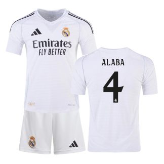 2024-2025 Real Madrid hjemmebane fodboldtrøje til børn nr. 4 ALABA