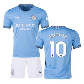 2024/25 Manchester City Hjemmebanetrøje nr. 10 Grealish nye fodboldtrøjer til børn