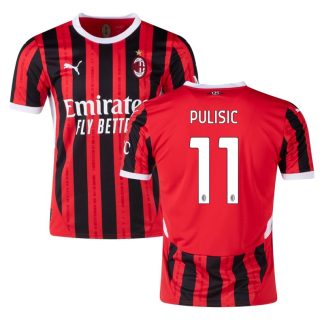 AC Milan Christian Pulisic 11 Hjemme trøje 2024-2025 Kort ærmer