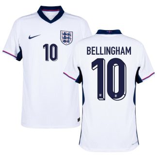 England 2024 EURO Hjemme trøje med Bellingham 10 tryk