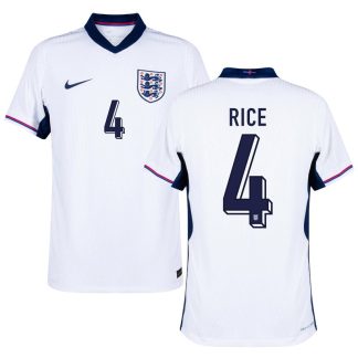 England Hjemmebanetrøje EURO 2024 Landsholdstrøje med RICE 4 tryk