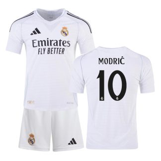 Real Madrid Hjemmebanetrøje til børn 24/25 med Modrić 10 tryk