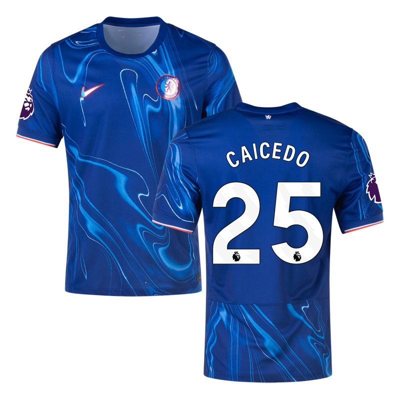 Caicedo 25 Chelsea hjemmebanetrøje for sæsonen 2024/25