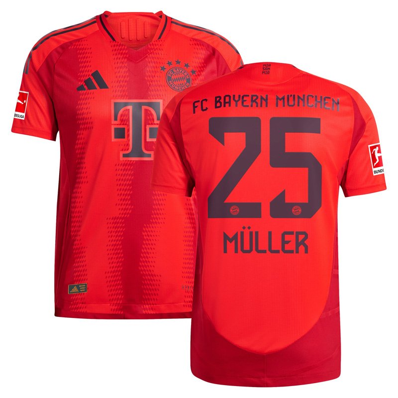 FC Bayern München Müller #25 Hjemmebane Fodboldtrøje 2024/25