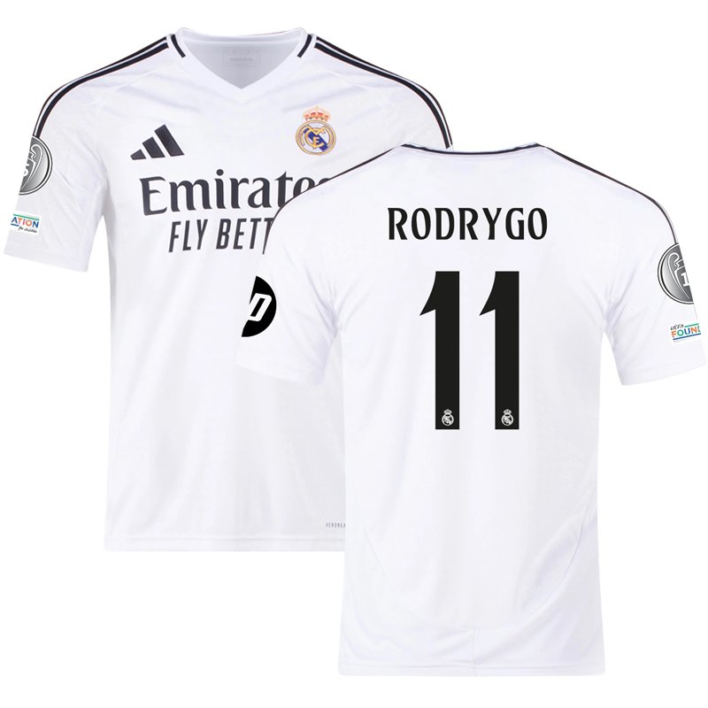Godt tilbud Rodrygo #11 Real Madrid 2024/25 Home Fodboldtrøjer Hvid