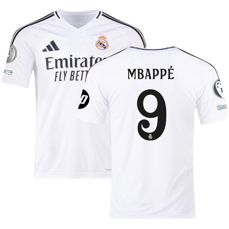 Køb Real Kylian Mbappé #9 Madrid Hjemme fodboldtrøjer 2024/25 her