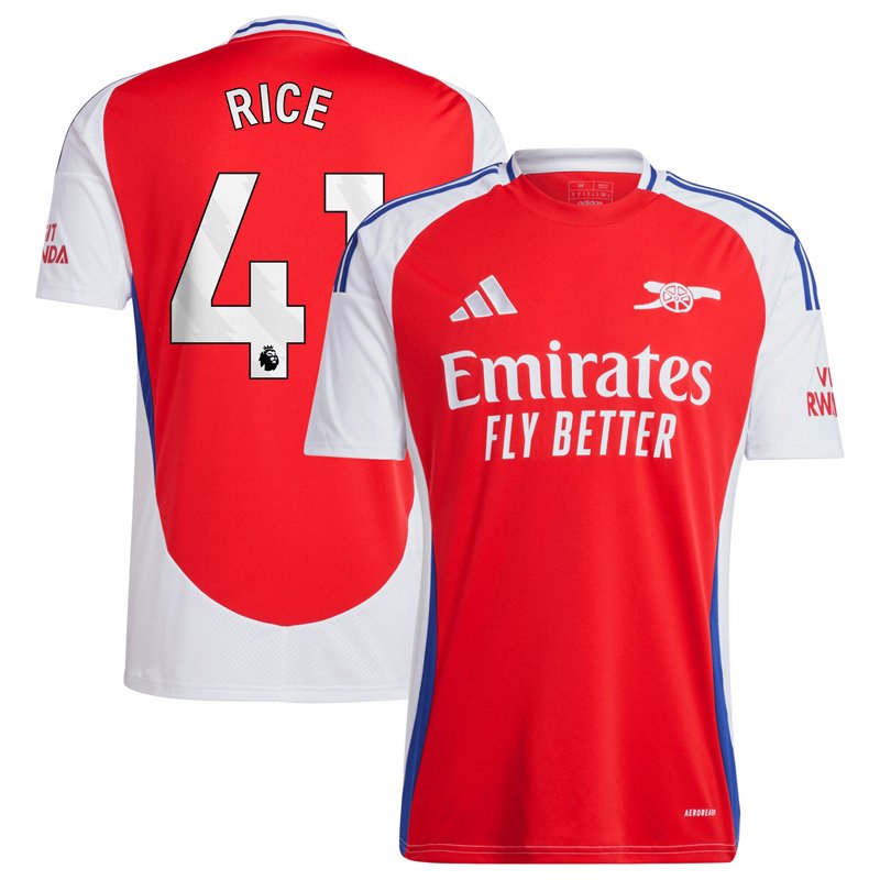 Rice #41 Arsenal hjemme trøje 2024/25 - voksen